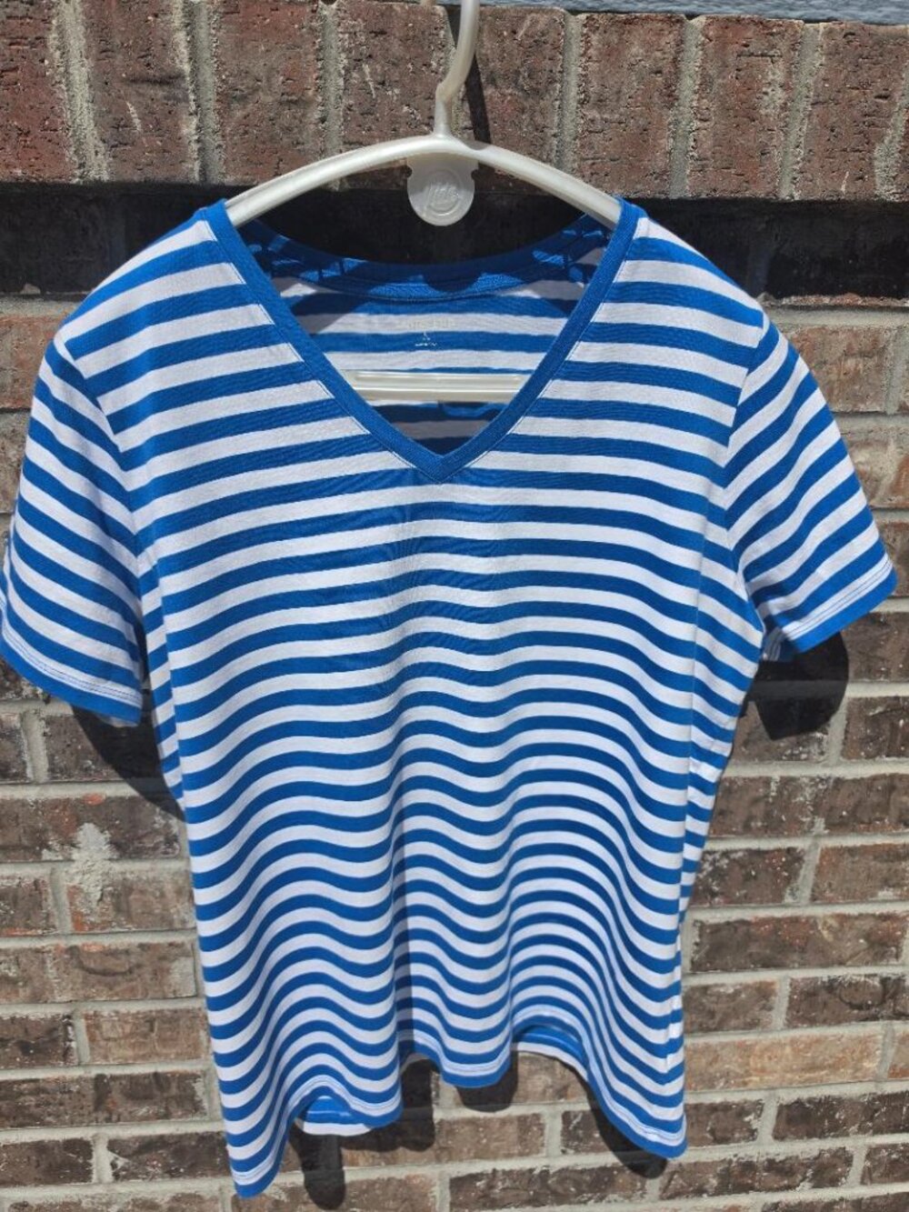 Lands' End Supima Striped T-Shirt Size L